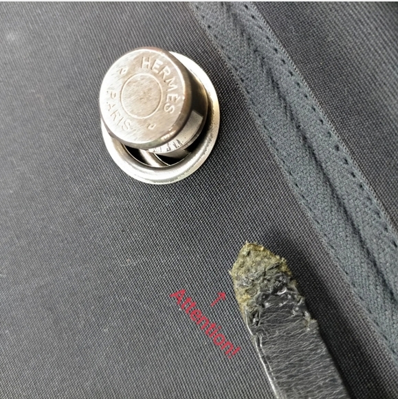 Hermès Toile Vache Calfskin Canvas Backpack Black - Picture 10 of 10